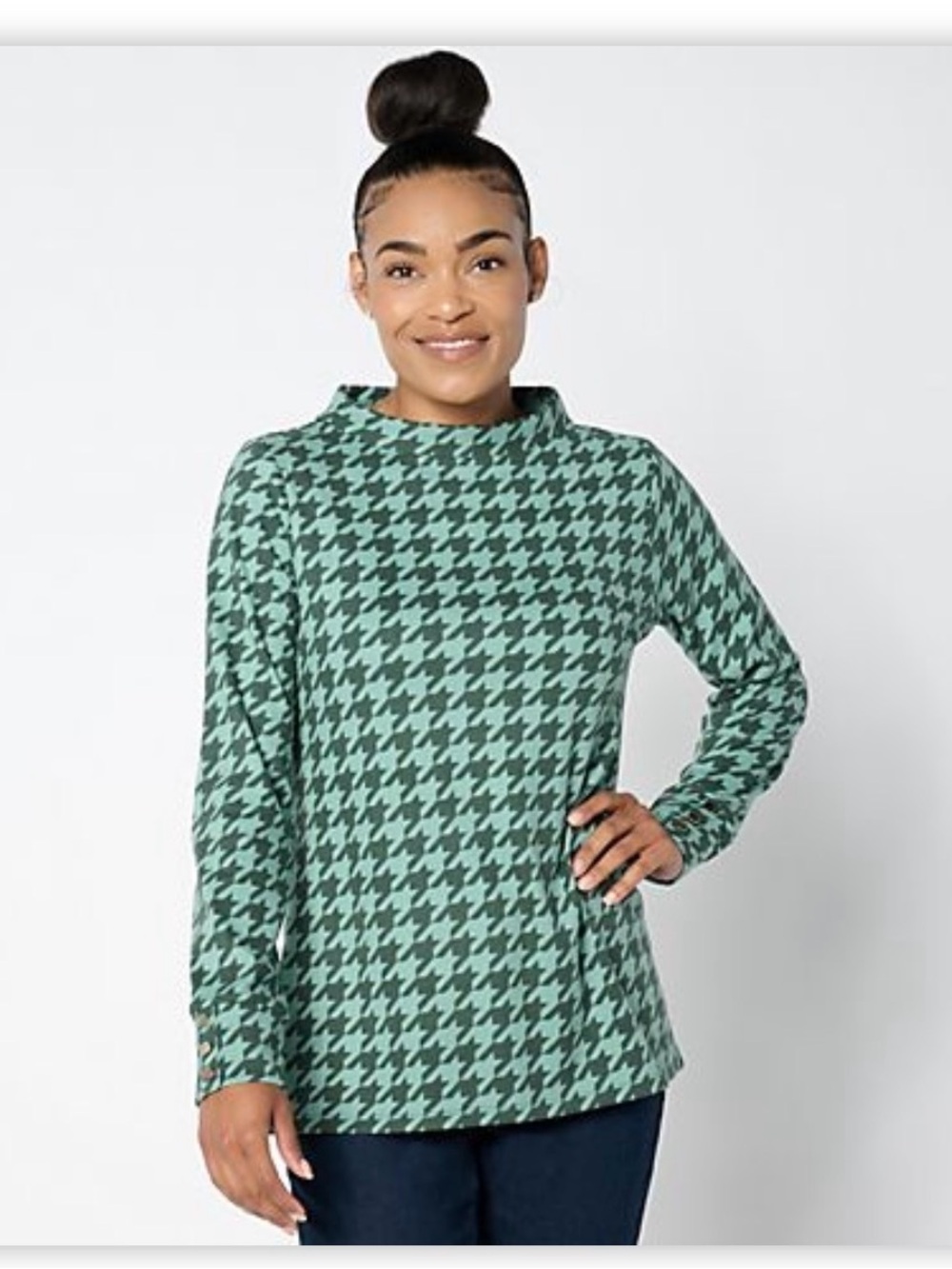 Susan Graver Printed Microfleece Pullover